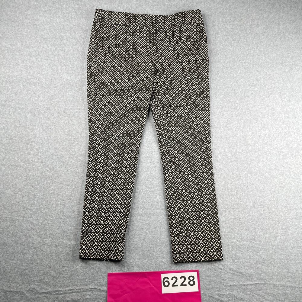 Ann Taylor Loft Geometric Print Pants Womens Size 4 Petites Marisa Skinny